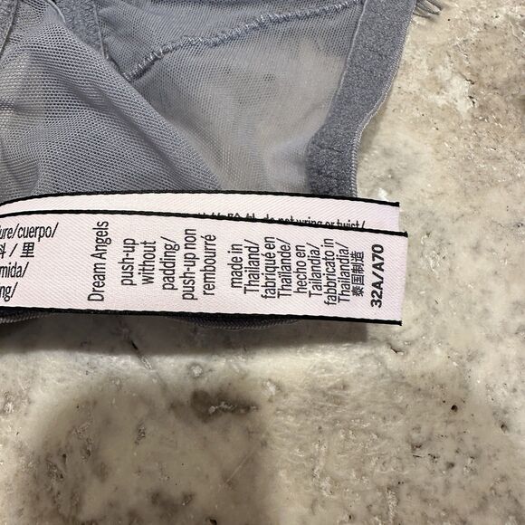 Victoria's Secret Dream Angels Push-Up Without Padding Grey Lace Bra 32A - Picture 8 of 9